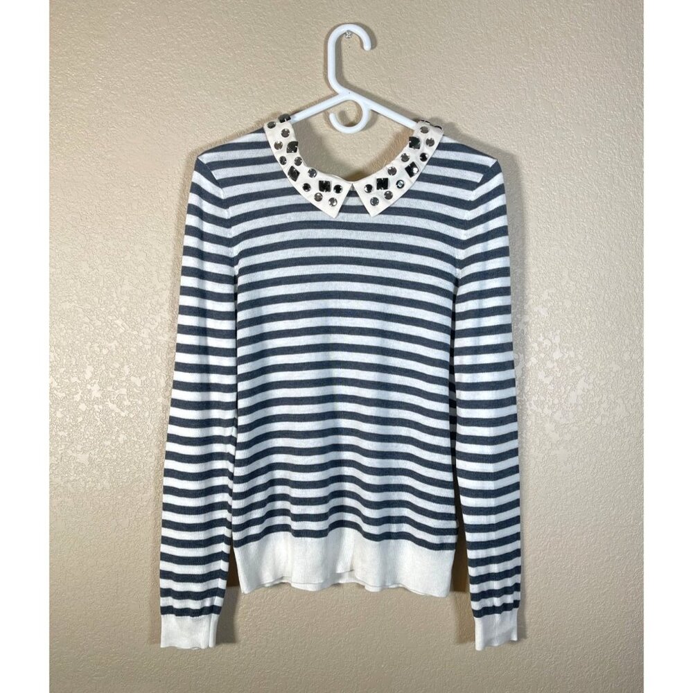 Anthropologie MOTH Caramella Pullover Sweater Striped - Picture 4 of 12